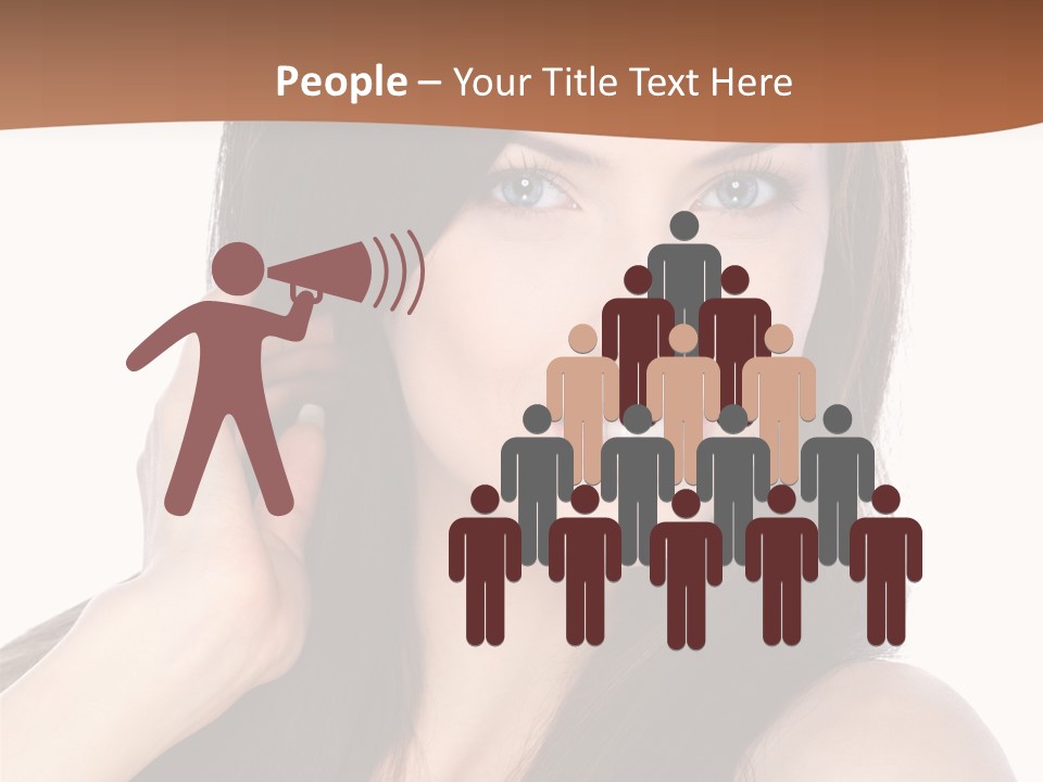 Woman Hair Blond PowerPoint Template