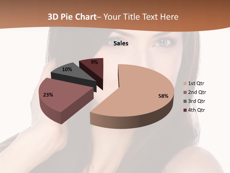 Woman Hair Blond PowerPoint Template