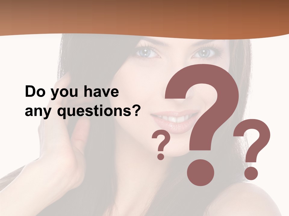 Woman Hair Blond PowerPoint Template