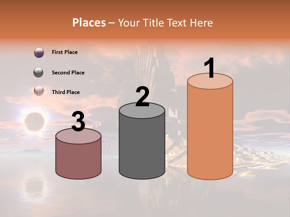 Illustration World Rise PowerPoint Template