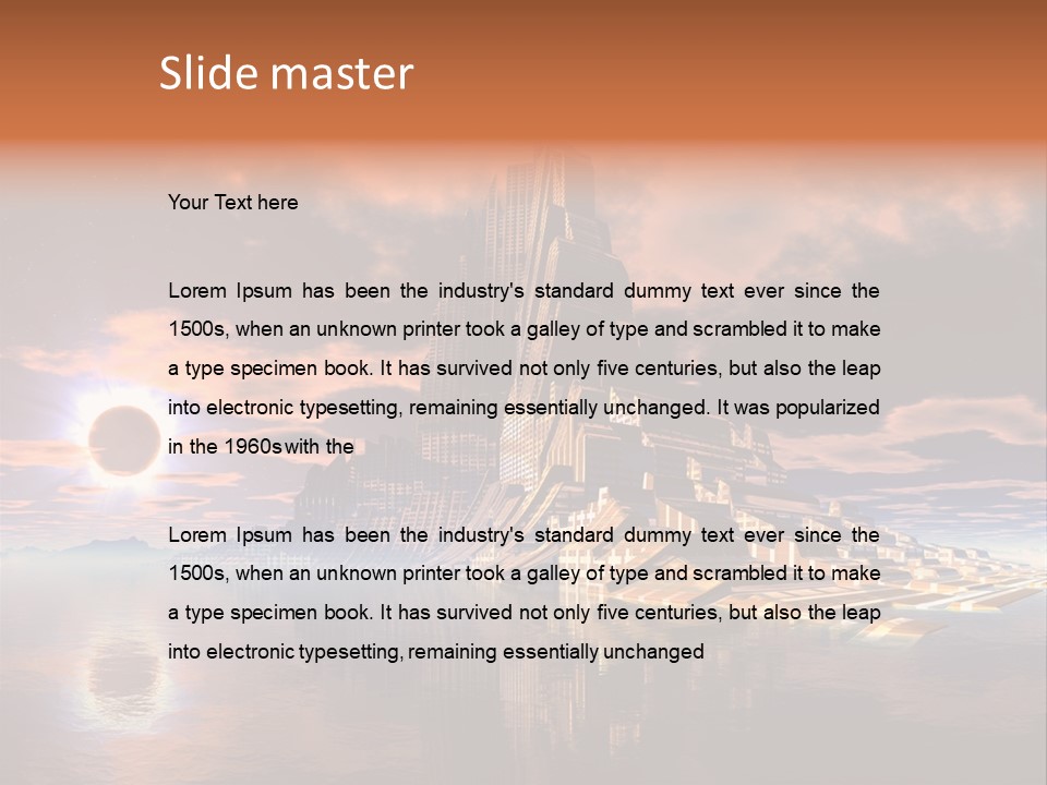 Illustration World Rise PowerPoint Template