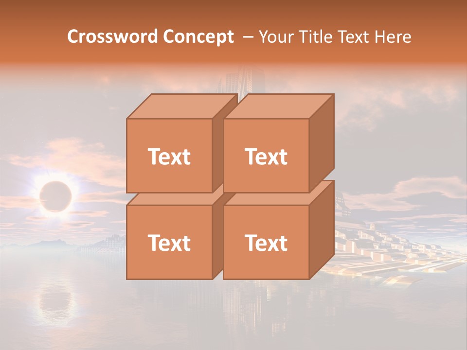 Illustration World Rise PowerPoint Template