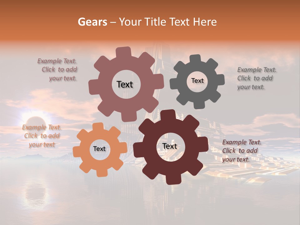 Illustration World Rise PowerPoint Template