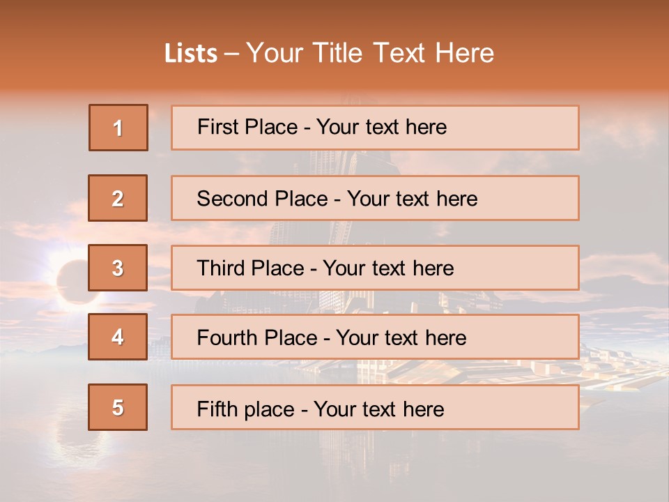 Illustration World Rise PowerPoint Template