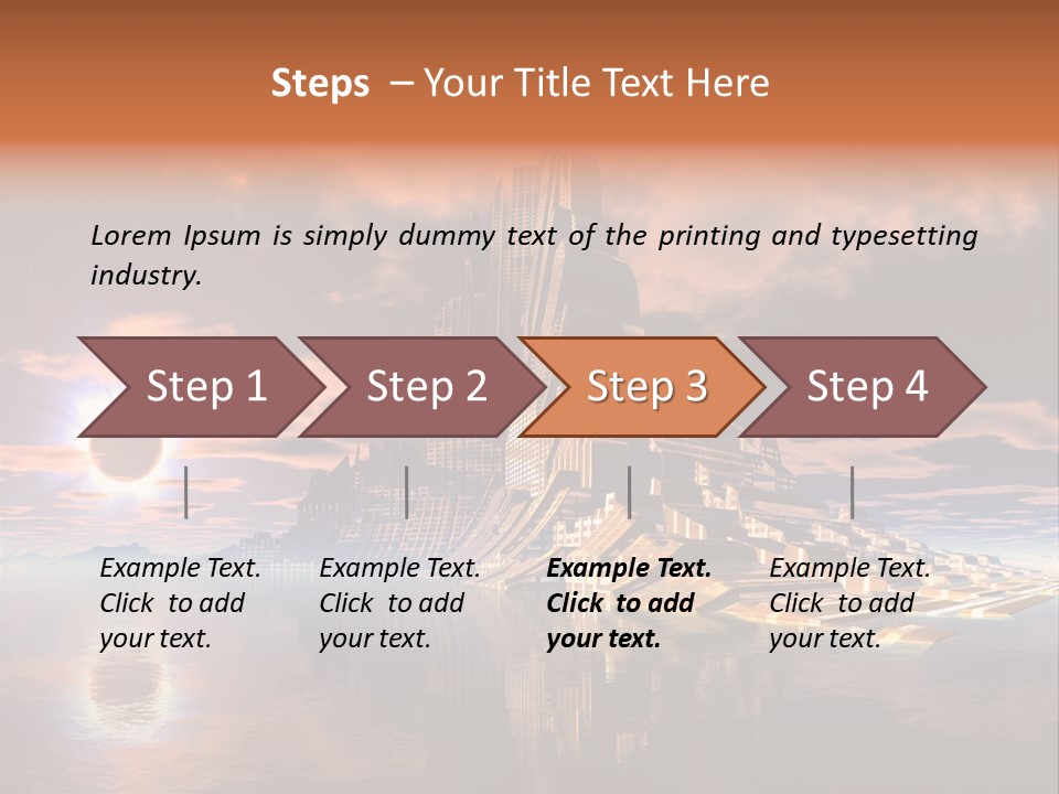 Illustration World Rise PowerPoint Template