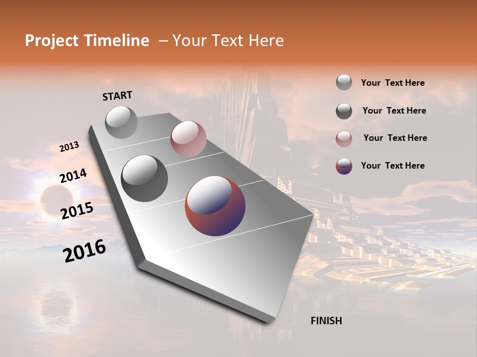 Illustration World Rise PowerPoint Template