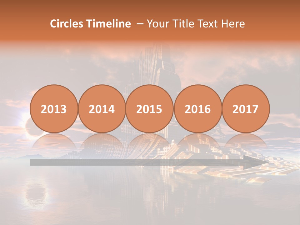 Illustration World Rise PowerPoint Template