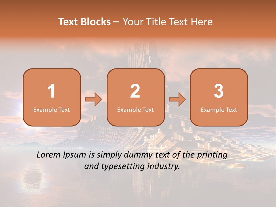 Illustration World Rise PowerPoint Template