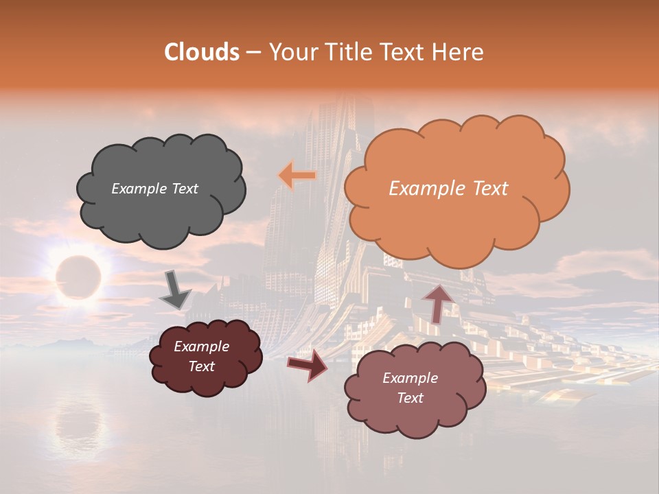 Illustration World Rise PowerPoint Template