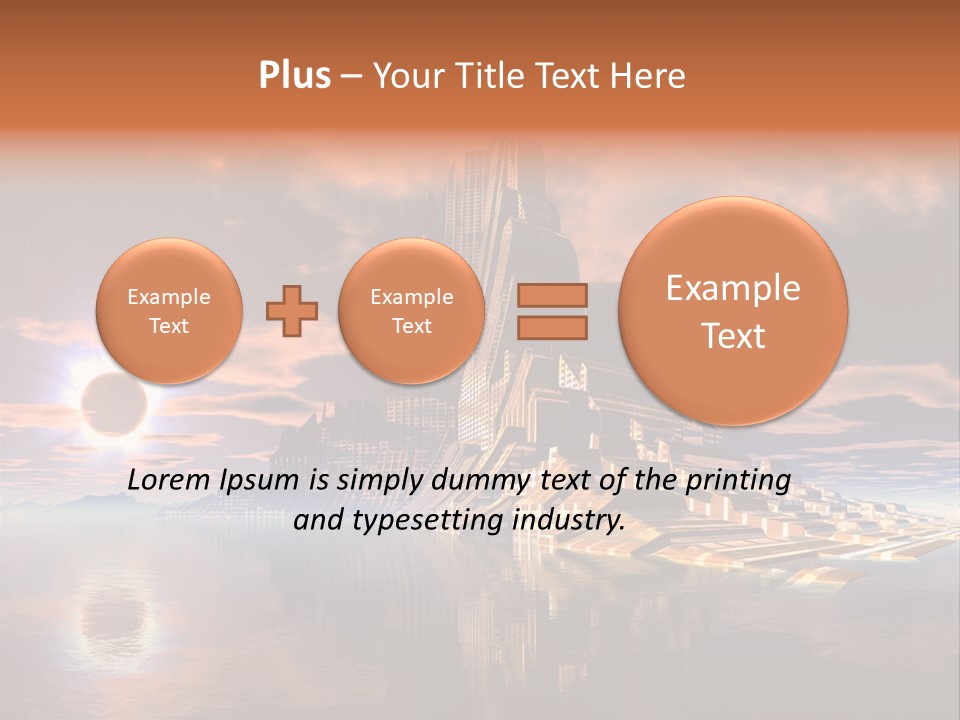 Illustration World Rise PowerPoint Template