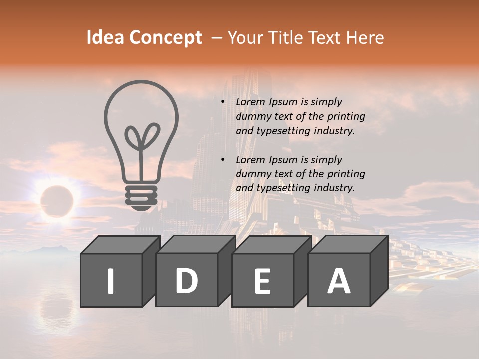 Illustration World Rise PowerPoint Template