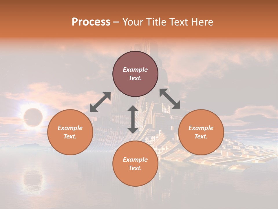 Illustration World Rise PowerPoint Template