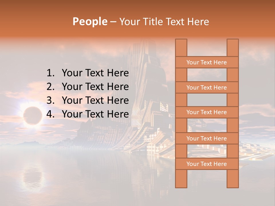 Illustration World Rise PowerPoint Template