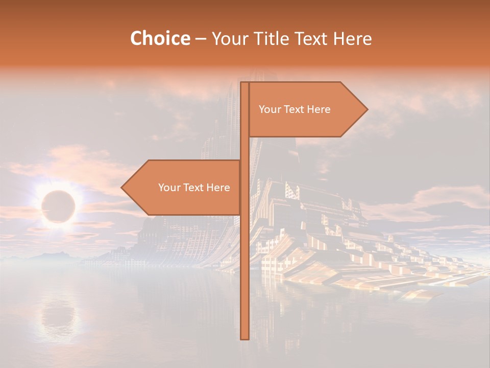 Illustration World Rise PowerPoint Template