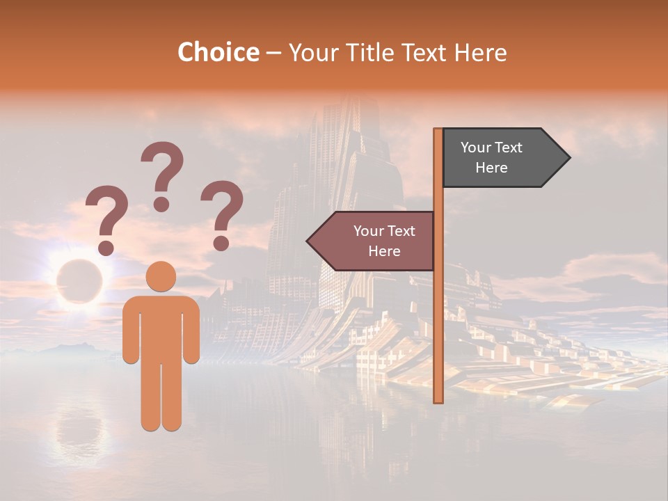 Illustration World Rise PowerPoint Template