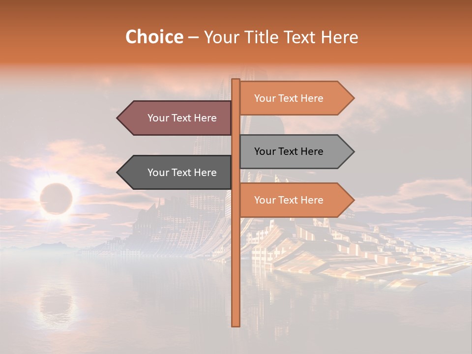 Illustration World Rise PowerPoint Template