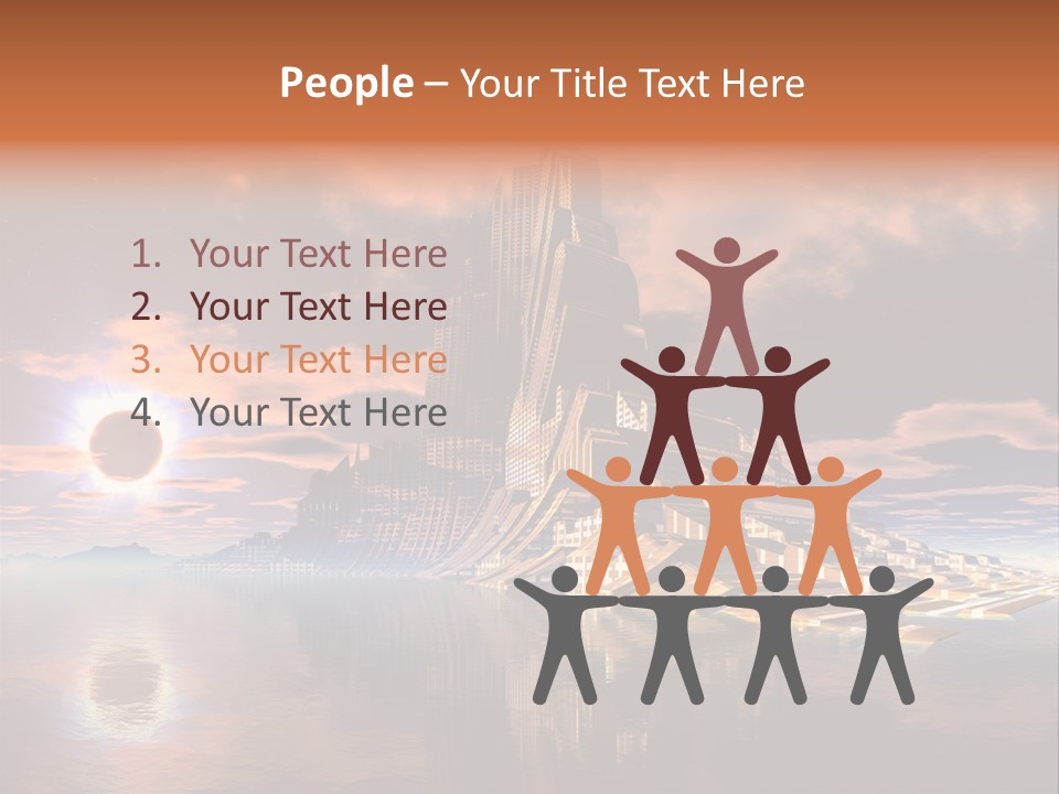 Illustration World Rise PowerPoint Template