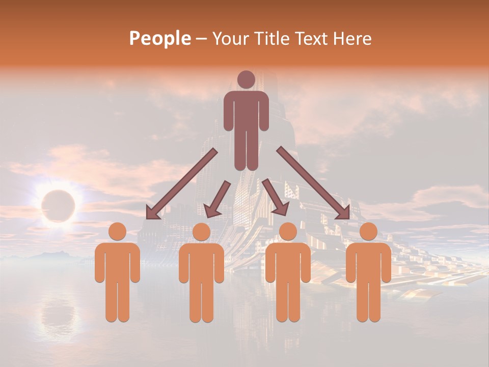 Illustration World Rise PowerPoint Template