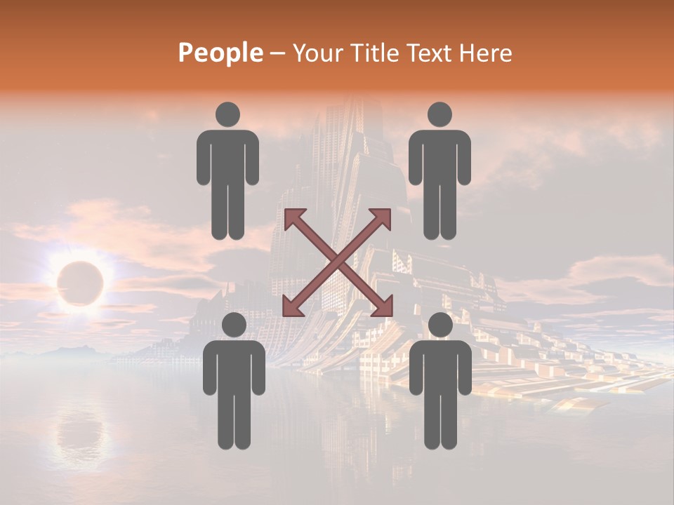 Illustration World Rise PowerPoint Template