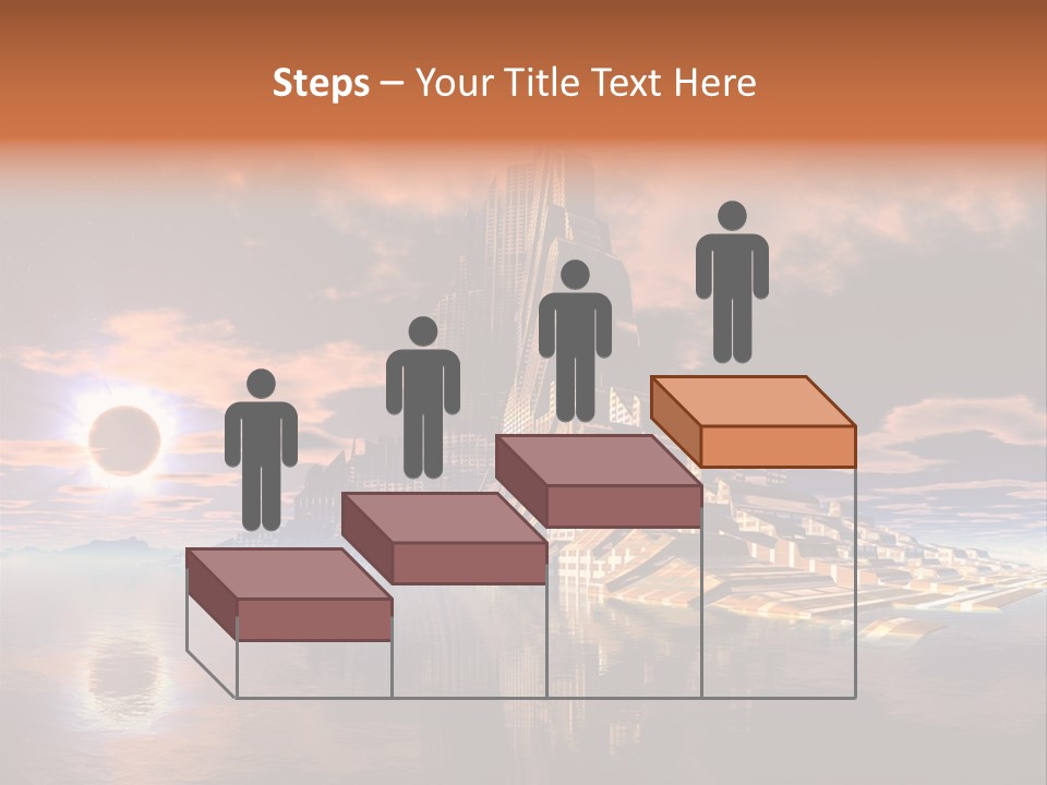 Illustration World Rise PowerPoint Template