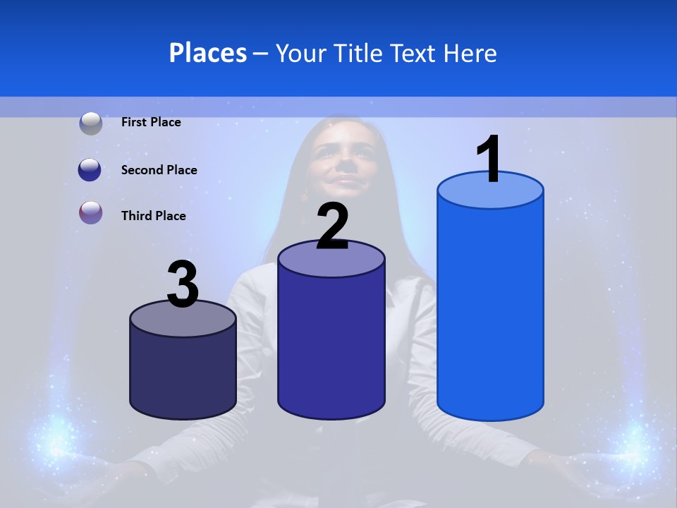 Felt Innovation Businesswoman PowerPoint Template