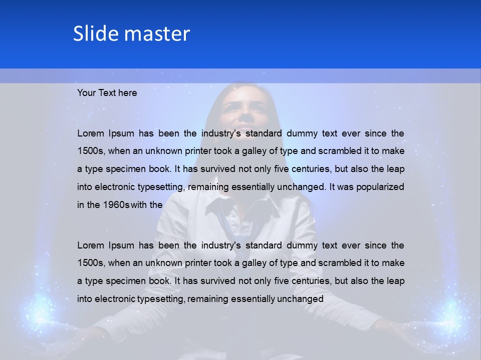 Felt Innovation Businesswoman PowerPoint Template