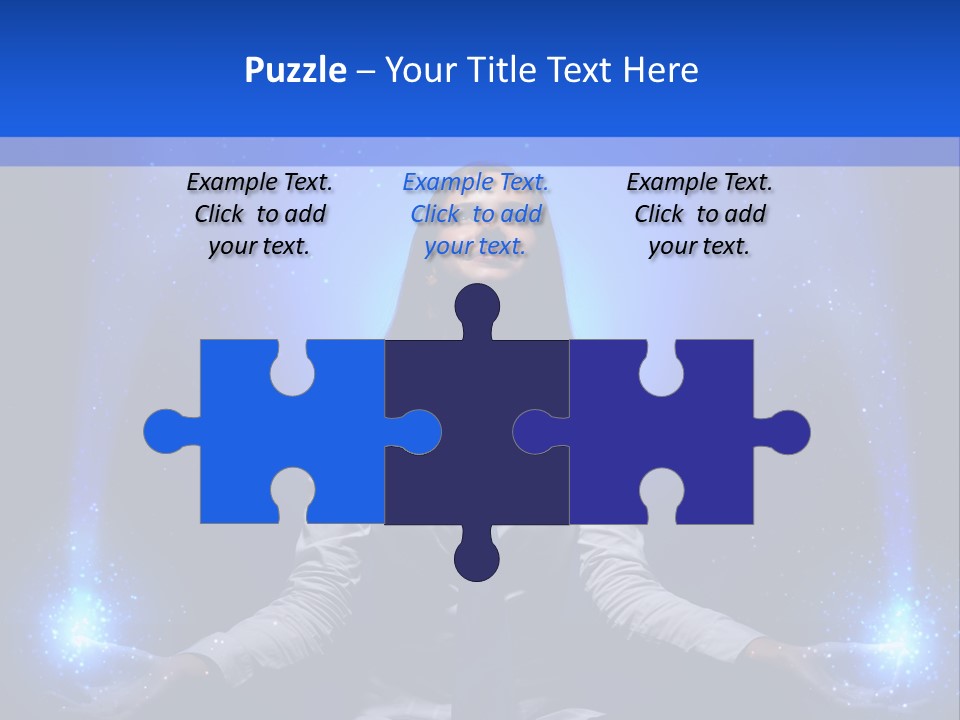 Felt Innovation Businesswoman PowerPoint Template