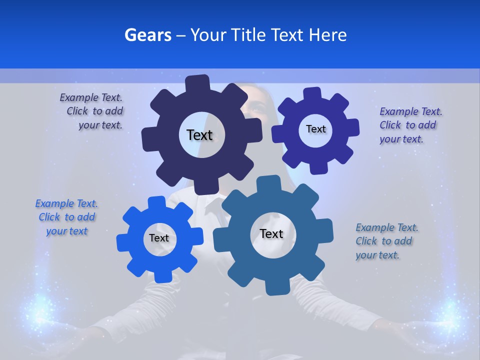 Felt Innovation Businesswoman PowerPoint Template