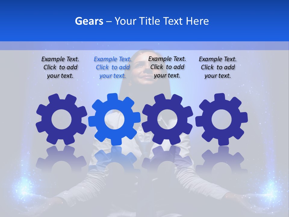 Felt Innovation Businesswoman PowerPoint Template