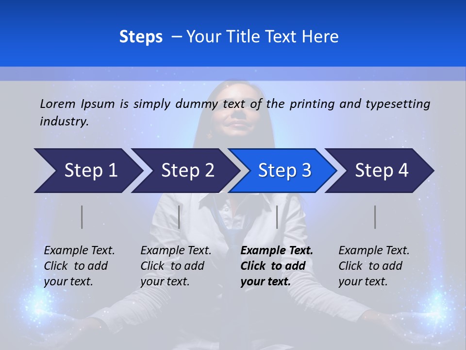 Felt Innovation Businesswoman PowerPoint Template