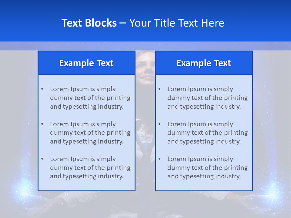 Felt Innovation Businesswoman PowerPoint Template