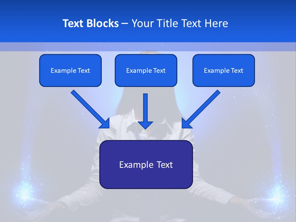 Felt Innovation Businesswoman PowerPoint Template