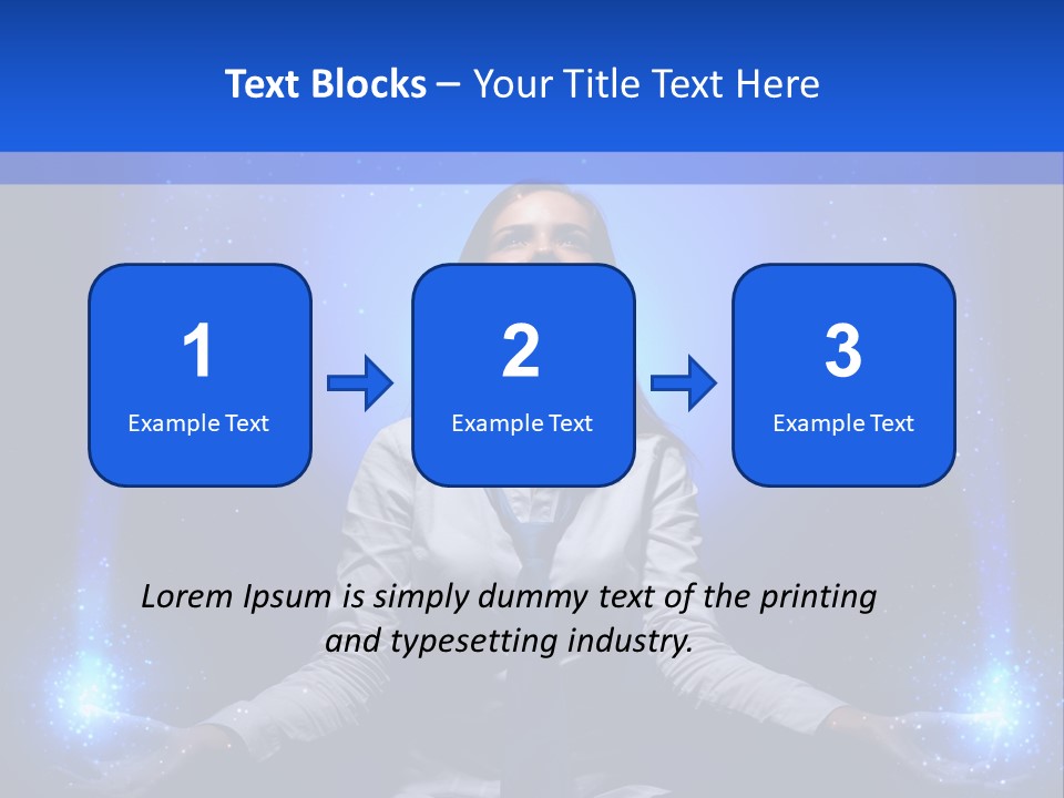 Felt Innovation Businesswoman PowerPoint Template