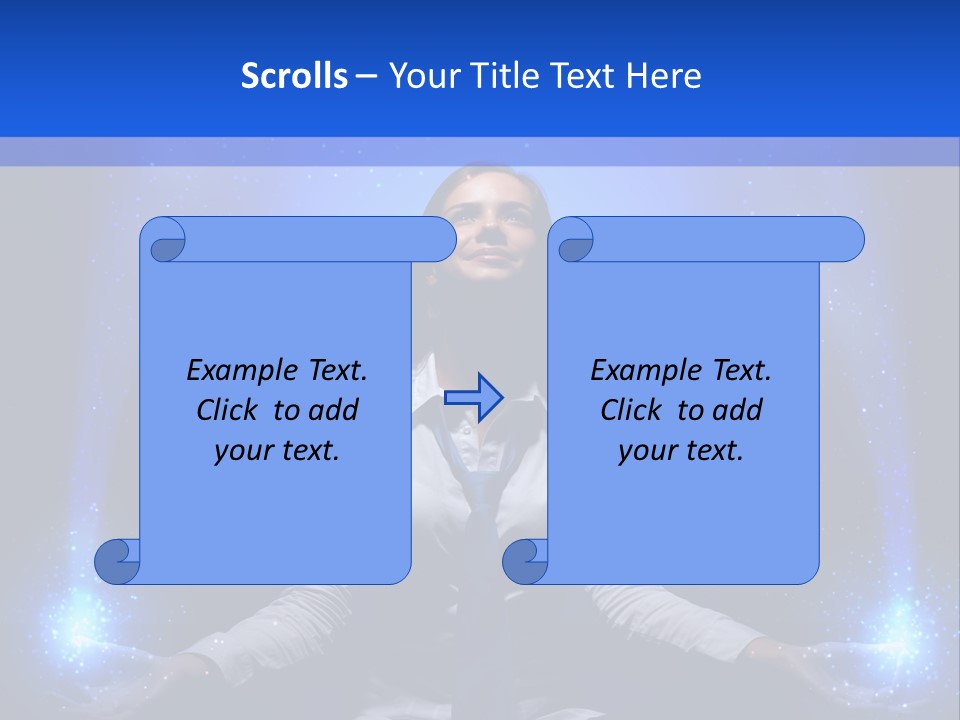 Felt Innovation Businesswoman PowerPoint Template