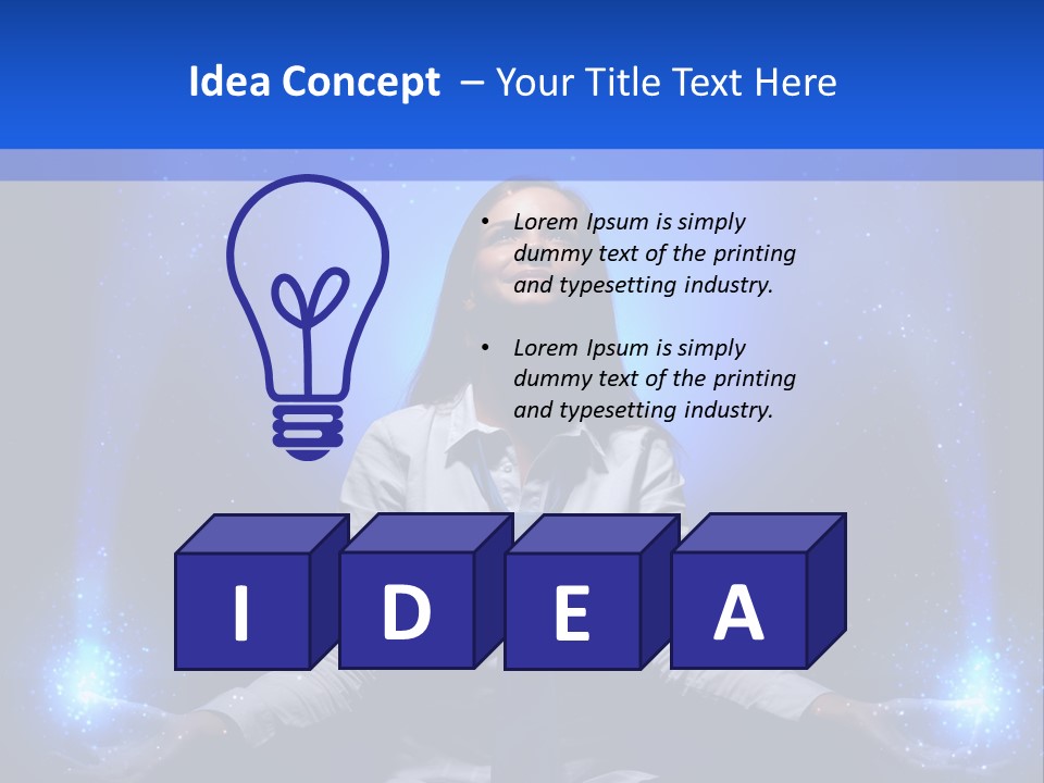 Felt Innovation Businesswoman PowerPoint Template