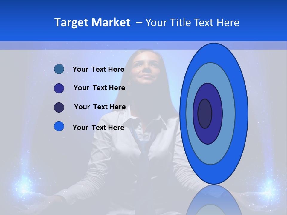 Felt Innovation Businesswoman PowerPoint Template