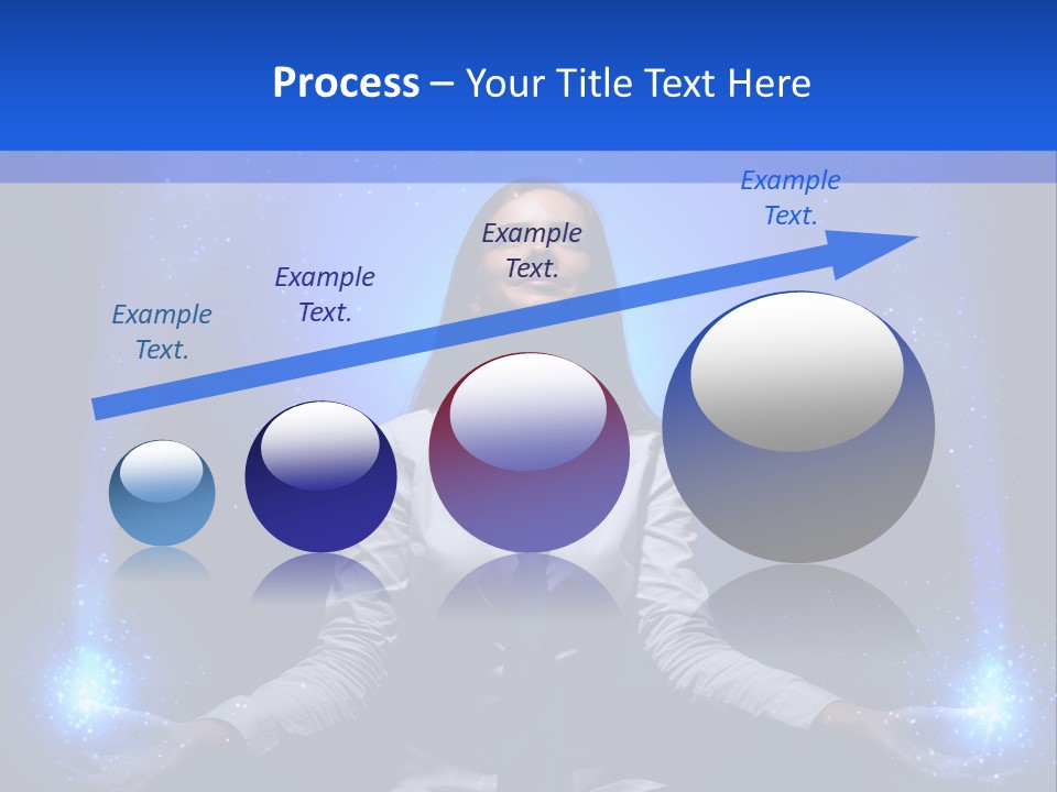 Felt Innovation Businesswoman PowerPoint Template