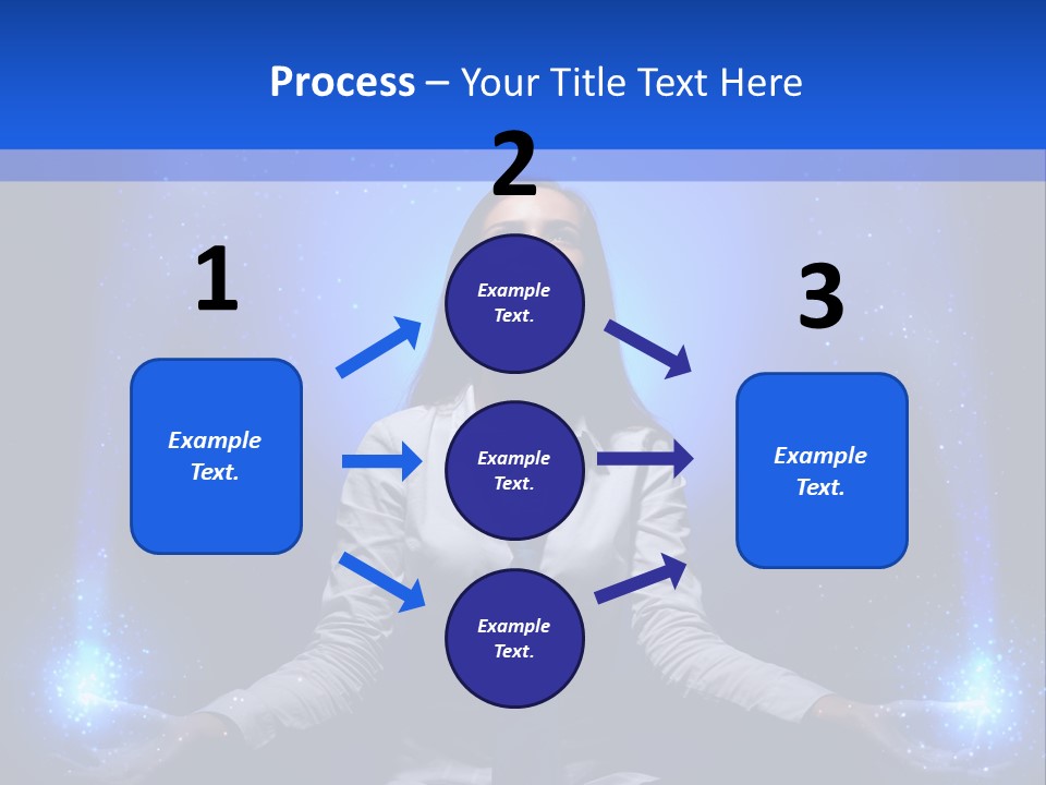 Felt Innovation Businesswoman PowerPoint Template