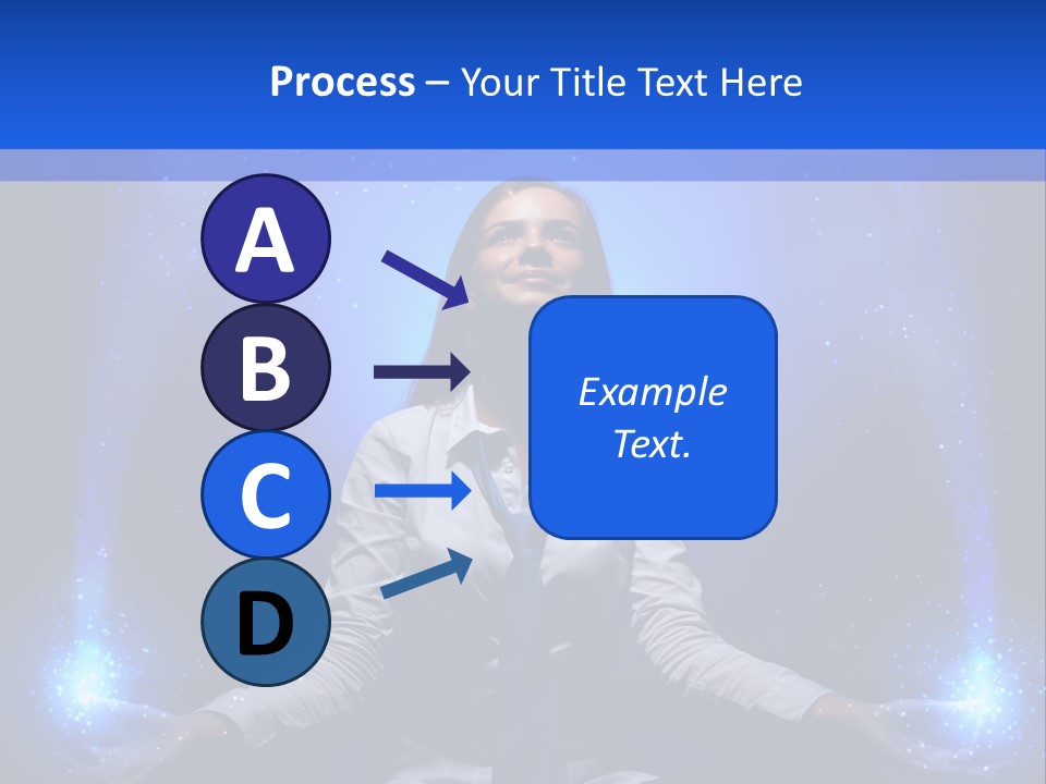 Felt Innovation Businesswoman PowerPoint Template