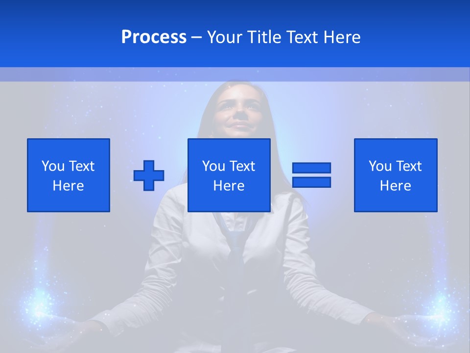 Felt Innovation Businesswoman PowerPoint Template
