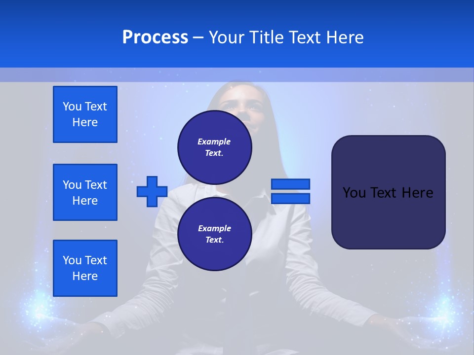 Felt Innovation Businesswoman PowerPoint Template