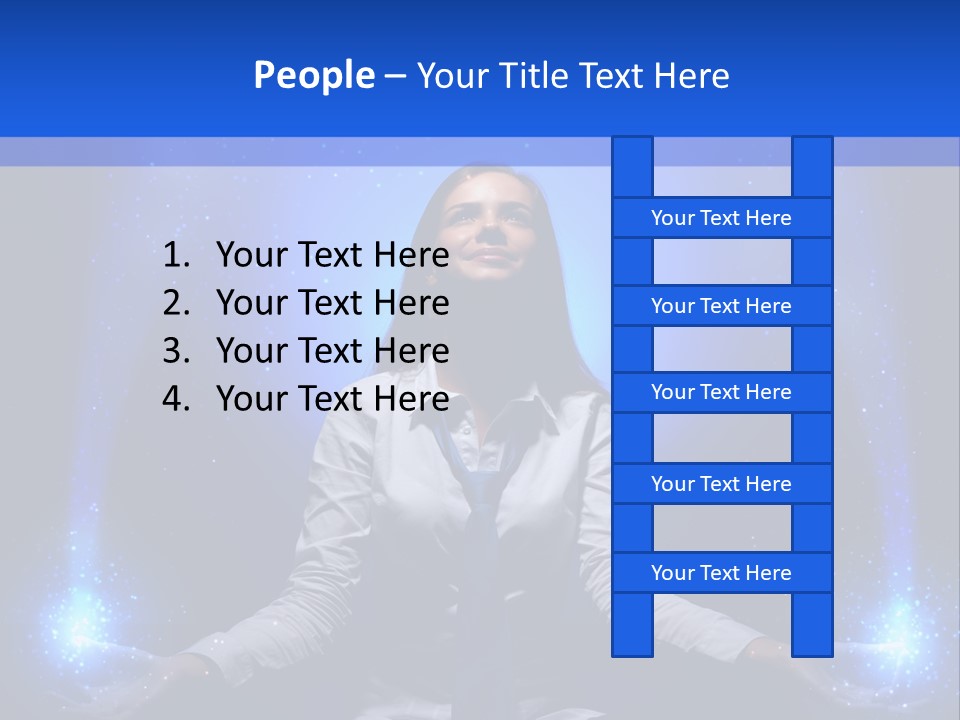 Felt Innovation Businesswoman PowerPoint Template