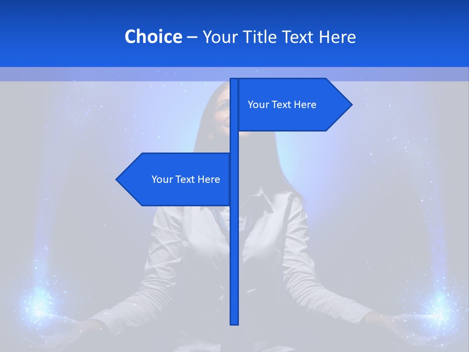 Felt Innovation Businesswoman PowerPoint Template