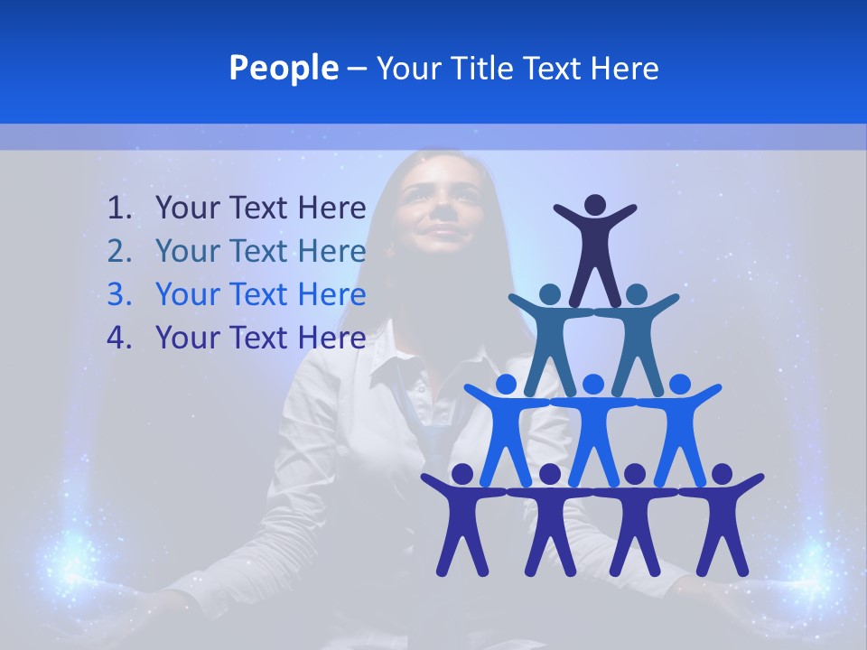 Felt Innovation Businesswoman PowerPoint Template