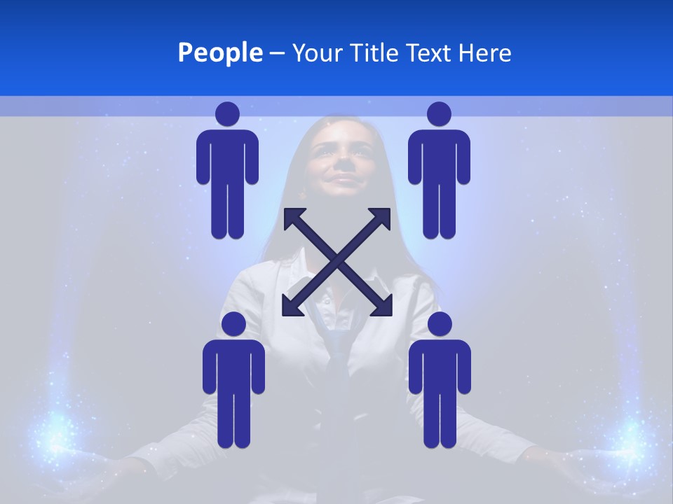 Felt Innovation Businesswoman PowerPoint Template