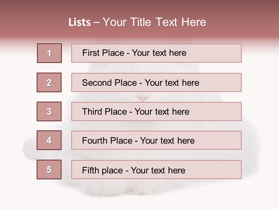 Two White Cats Naughty Background PowerPoint Template