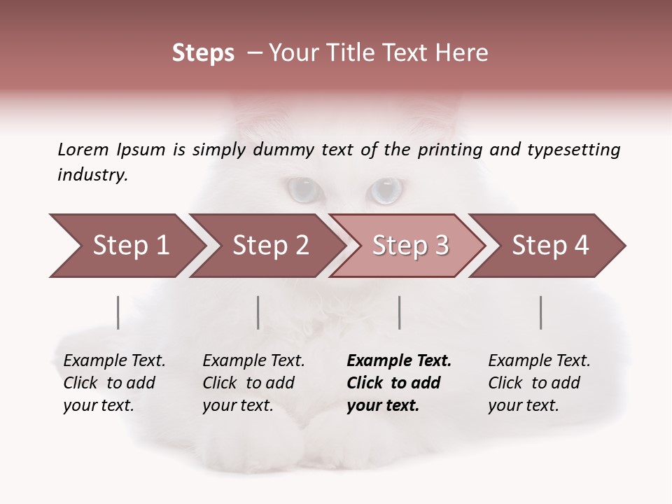 Two White Cats Naughty Background PowerPoint Template