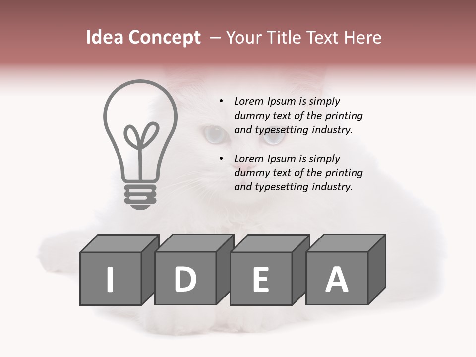 Two White Cats Naughty Background PowerPoint Template