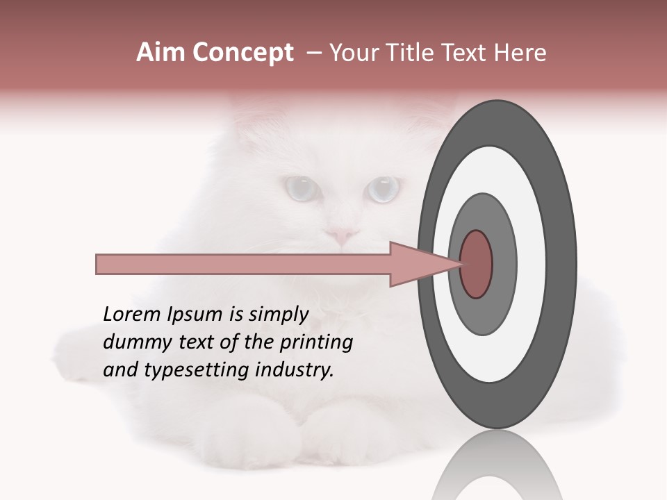 Two White Cats Naughty Background PowerPoint Template