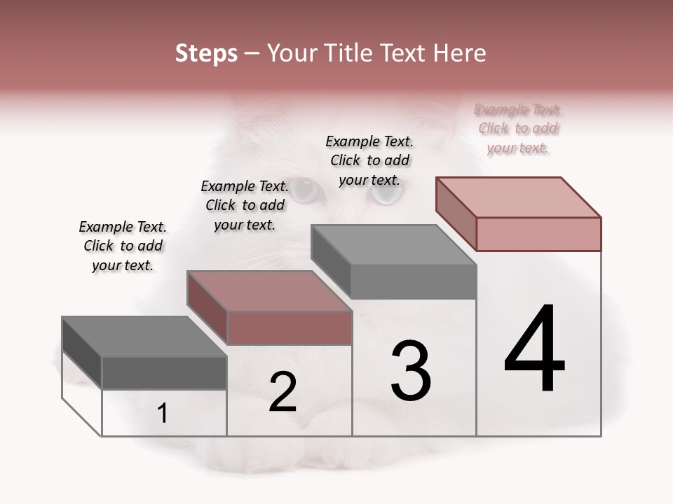 Two White Cats Naughty Background PowerPoint Template